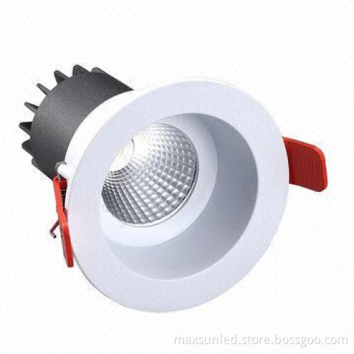 New round ceiling spotlights, 10W, COB, can be shaking his head anti-glare, >82Ra